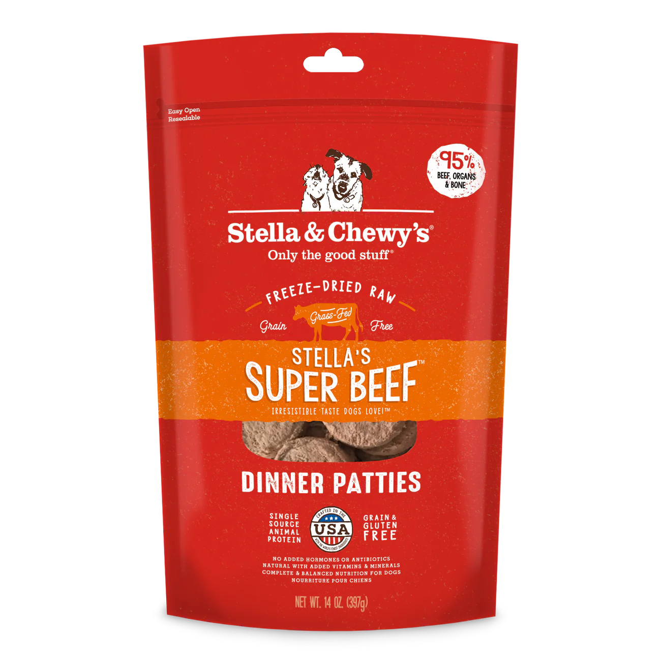 Stella’s Super Beef Freeze-Dried Raw Dinner Patties